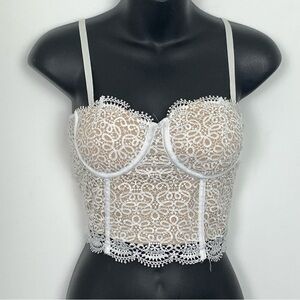 REVAMPED Lace Bustier Crop Corset Top